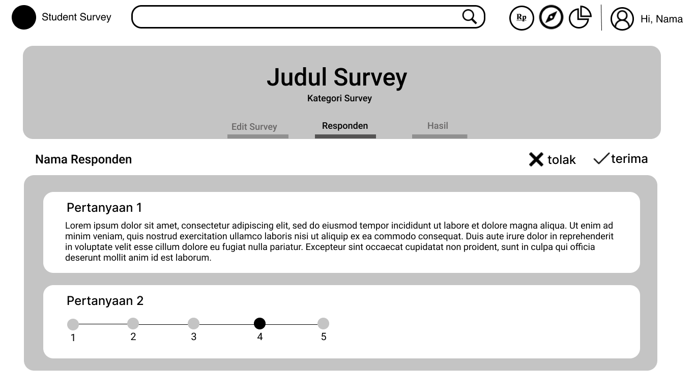 Hasil Survei (1 Responden)