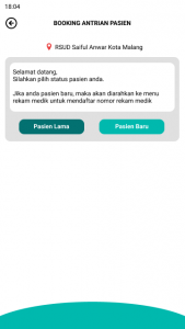 Halaman Ambil Nomor