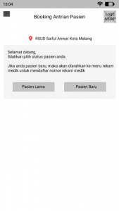 Pilih Pasien Baru / Lama