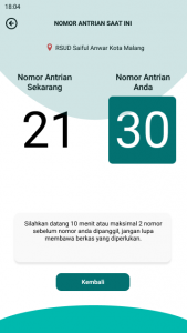 Halaman Informasi Nomor
