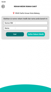 Halaman Cek Rekam Medik