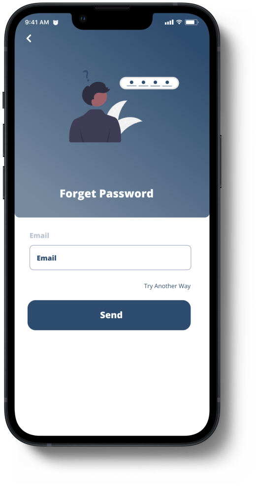 Forgot Password iPhone 13 Mockup